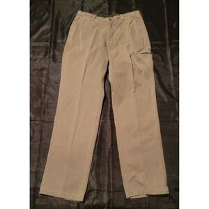 Carbon2Cobalt Mens 33 A Cut Above Khaki Pants‎ Beige Coin Pocket Flex Stretch